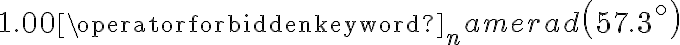 1.00 \operatorname{rad}\left(57.3^{\circ}\right)