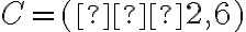 C = (–2,6)