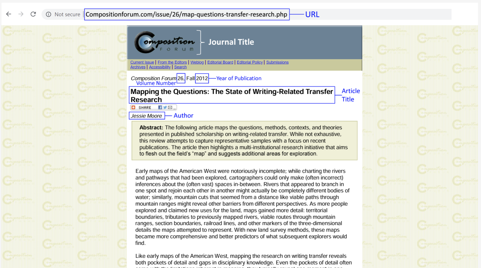 Locating References Journal Article