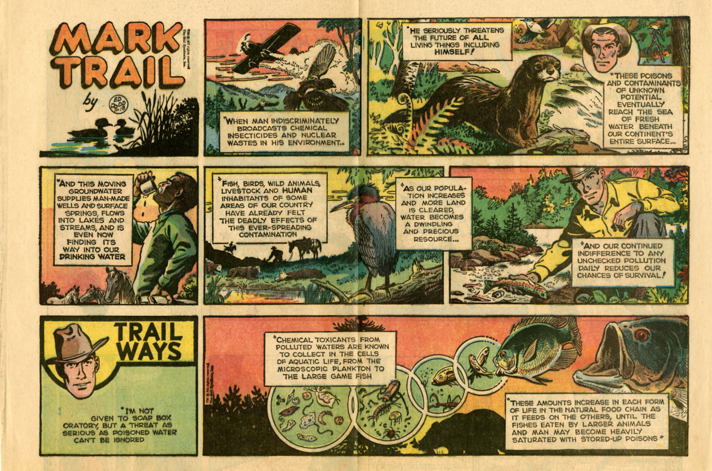 Reprint of a Mark Trail comic strip by Ed Dodd