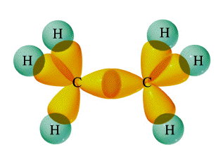 Image of ethane molecule C2H6