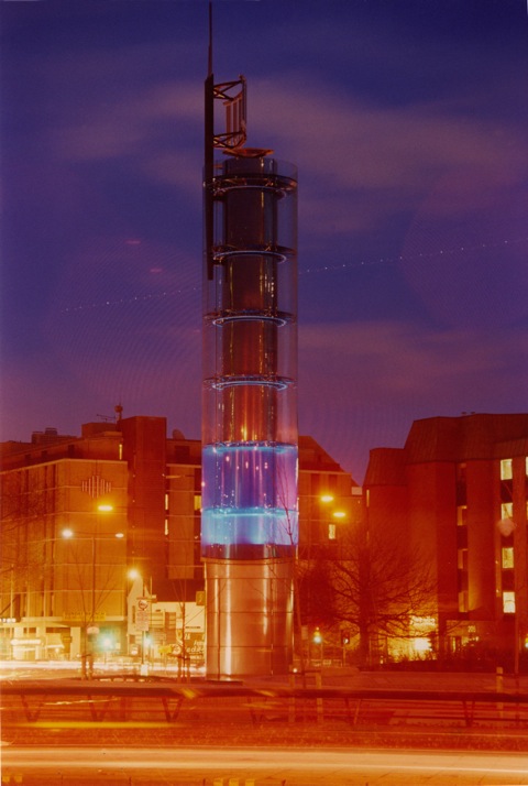 Photo of the Thames water barometer in London