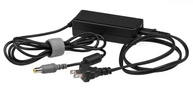 Photo of a laptop power cord/ adapter.