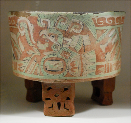 Ceramic bowl, Mexico, date unknown, painted clay. Anahuacalli Museum, Mexico City