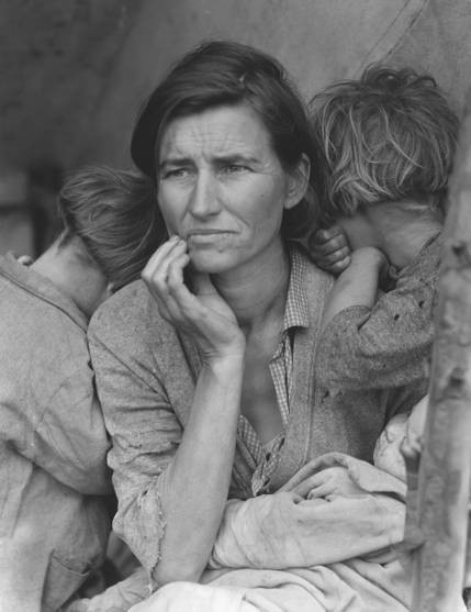 Dorothea Lange, Migrant Mother, 1936. Photograph. Farm Security Administration collection, U.S. Library of Congress