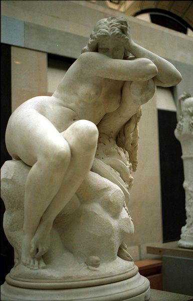 Rama, Eve after the Fall, Eugene Delaplanche, 1869, marble. Musee d'Orsay, Paris