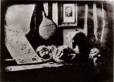 Louis Jacques Mande Daguerre, Still Life in the Artist's Studio, 1837