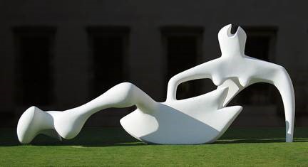 Andrew Dunn, Reclining Figure, Henry Moore, 1951, painted bronze. Fitzwilliam Museum, Cambridge