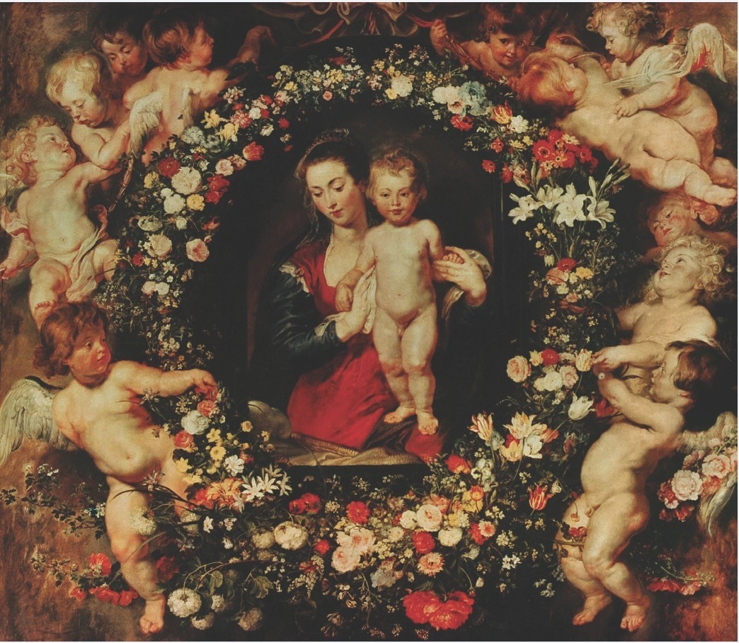 Madonna in a Garland of Flowers (Artist: Peter Paul Rubens and Jan Brueghel the Elder)