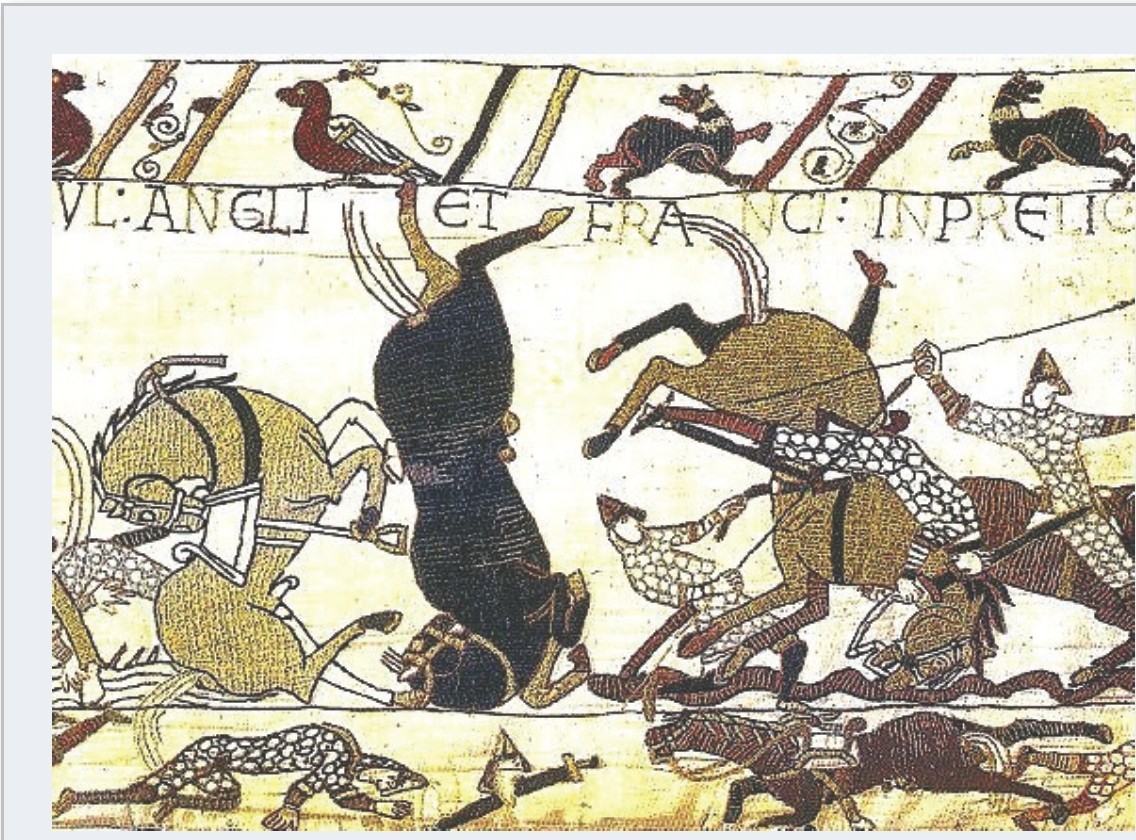 Figure 5.22 | Section of the Bayeux Tapestry depicting the Battle of Hastings