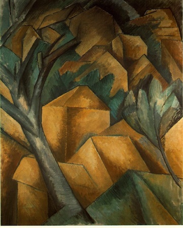 Georges Braque, Houses at l'Estaque, 1908, oil on canvas, 73 x 60 cm. (Kunstmuseum Bern, Bern, Switzerland)