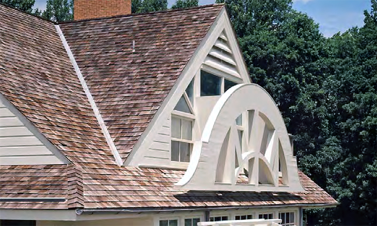 Robert Venturi, John Rauch, and Denise Scott Brown, gable detail, House in New Castle County, Delaware, 1978-83 (photo: © Ven