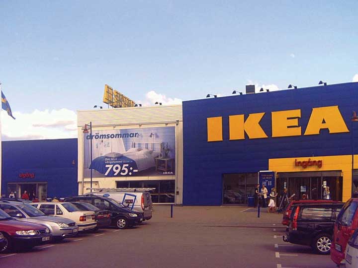 Photo of an Ikea storefront.