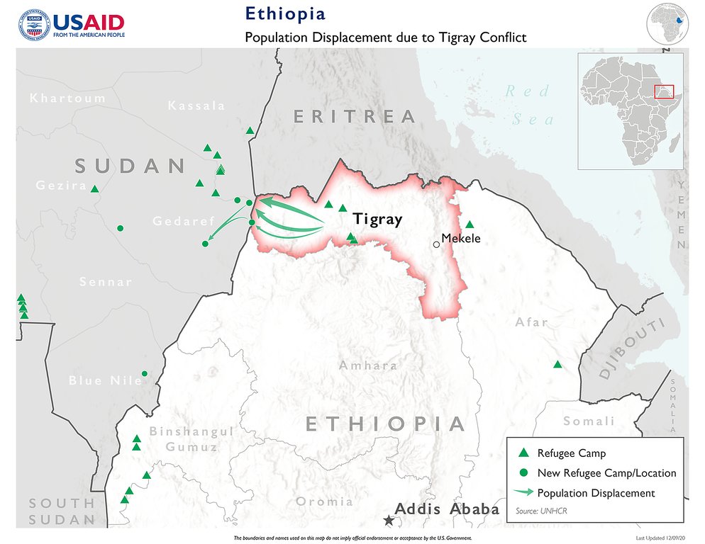 Population Displacement Due to the Conflict in Tigray