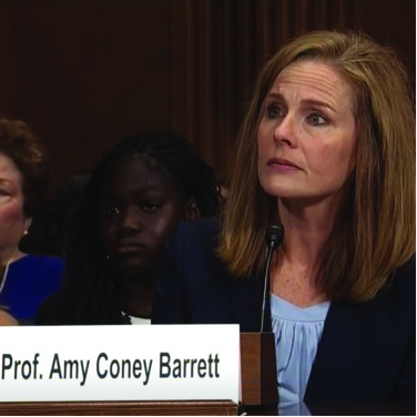  Figure 11.17 In 2017, Supreme Court justice Amy Coney Barrett had her confirmation hearings before the U.S. Senate Committee