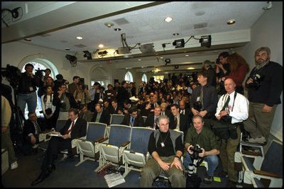 Figure 13.6 Photo of a presidential press conference