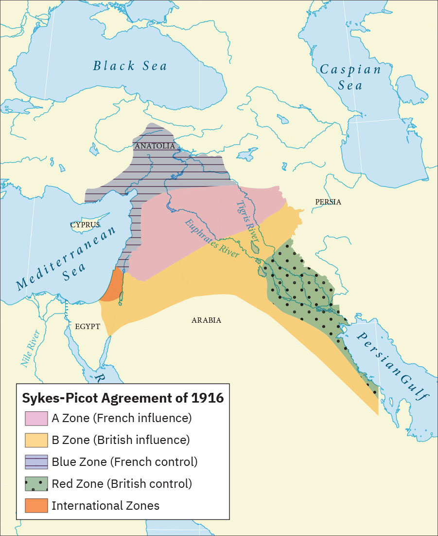 This map shows the region between the Mediterranean Sea, the Persian Gulf, and the Black Sea. The central region that include