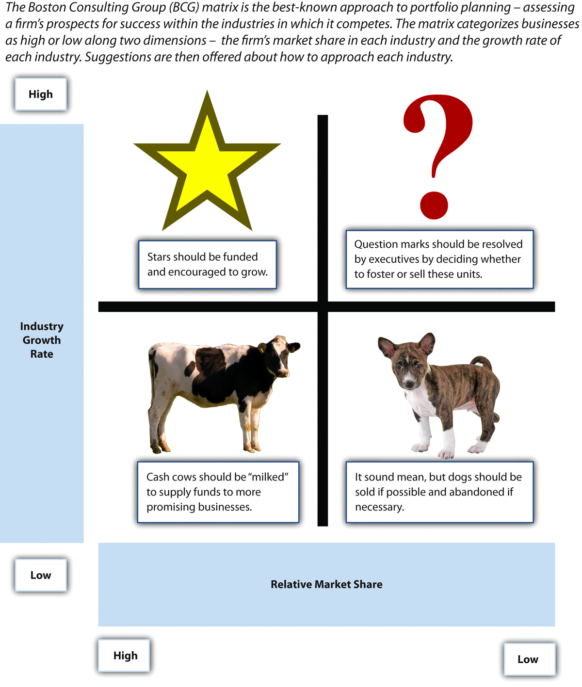 Figure 8-20: The Boston Consulting Group (BCG) Matrix, image description available